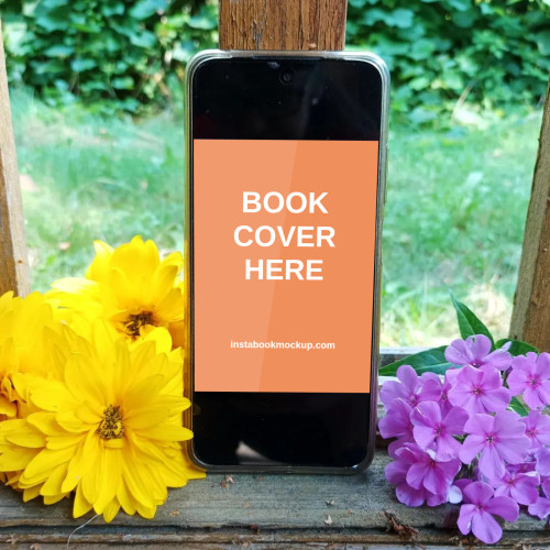 phone book and flowers on window
