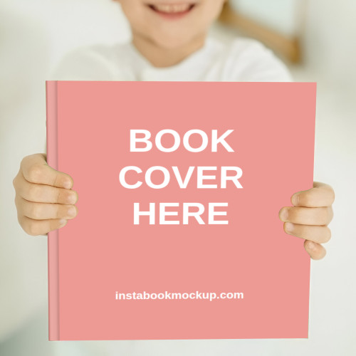 smiling girl holding picture book