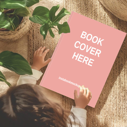 girl read picture book on cozy wood